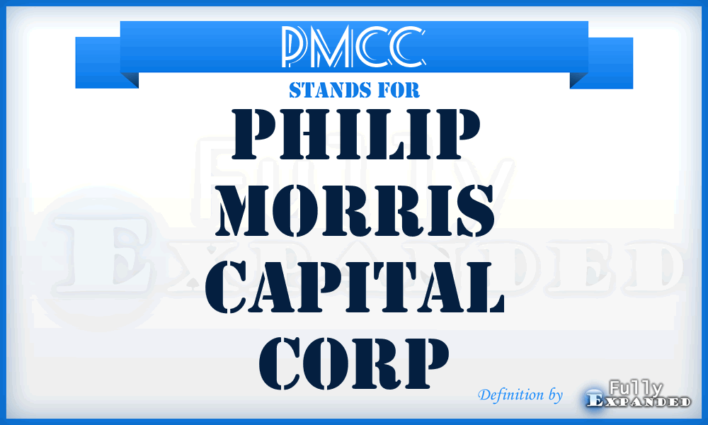 PMCC - Philip Morris Capital Corp