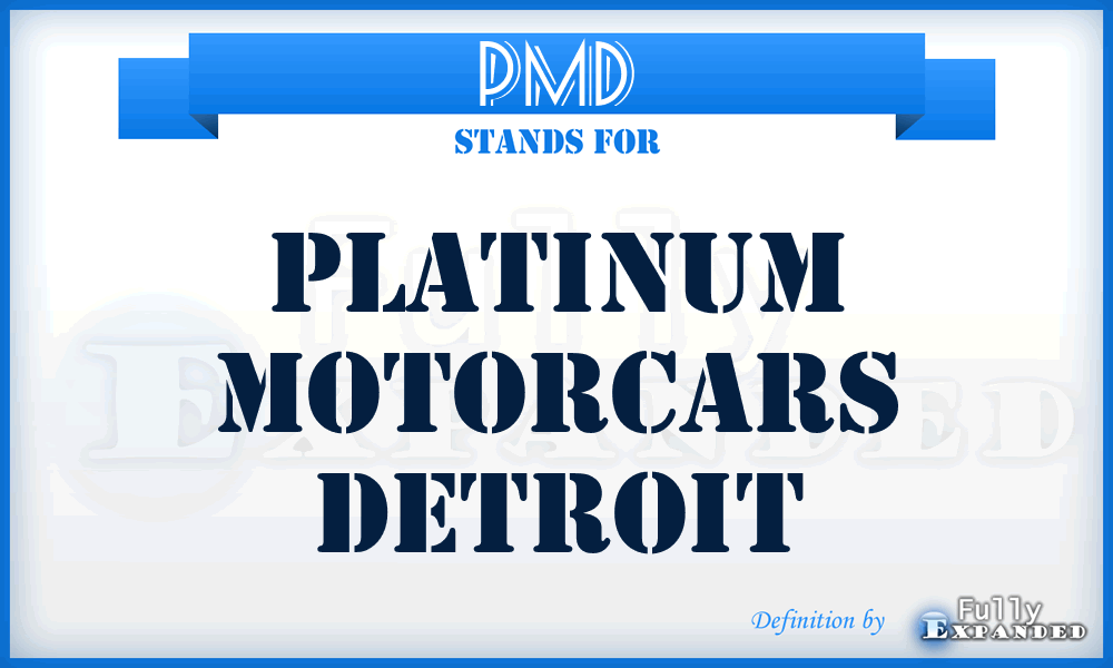 PMD - Platinum Motorcars Detroit