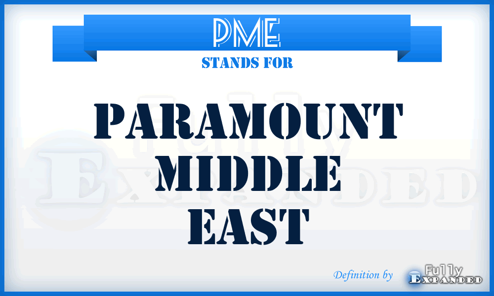 PME - Paramount Middle East