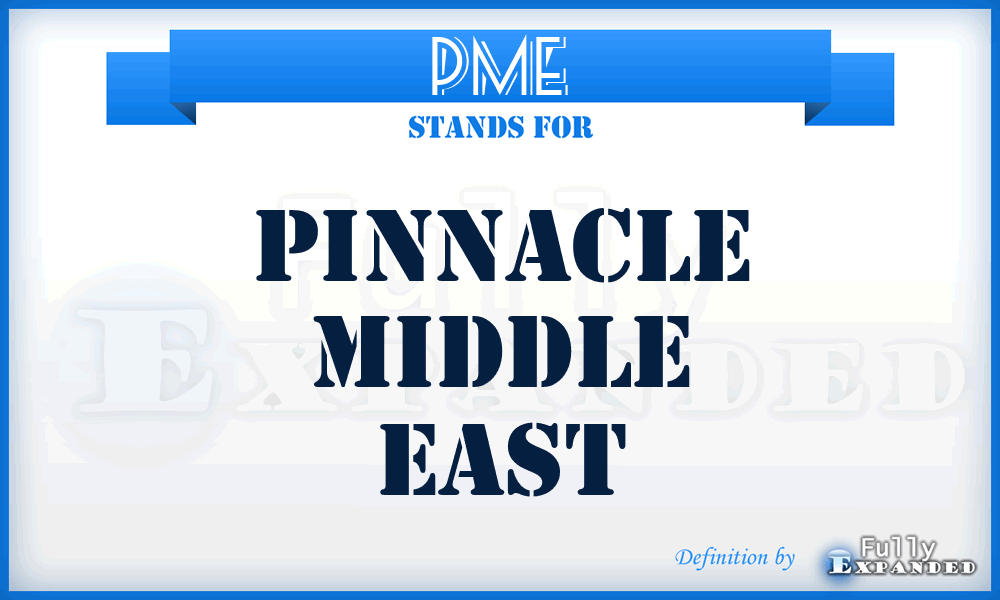 PME - Pinnacle Middle East