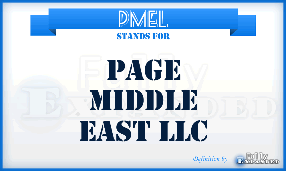 PMEL - Page Middle East LLC