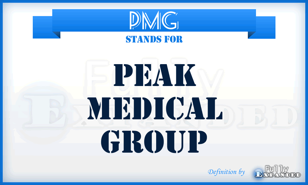 PMG - Peak Medical Group