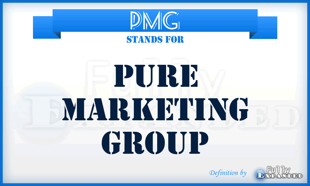 PMG - Pure Marketing Group