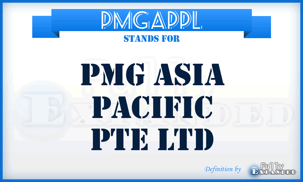 PMGAPPL - PMG Asia Pacific Pte Ltd