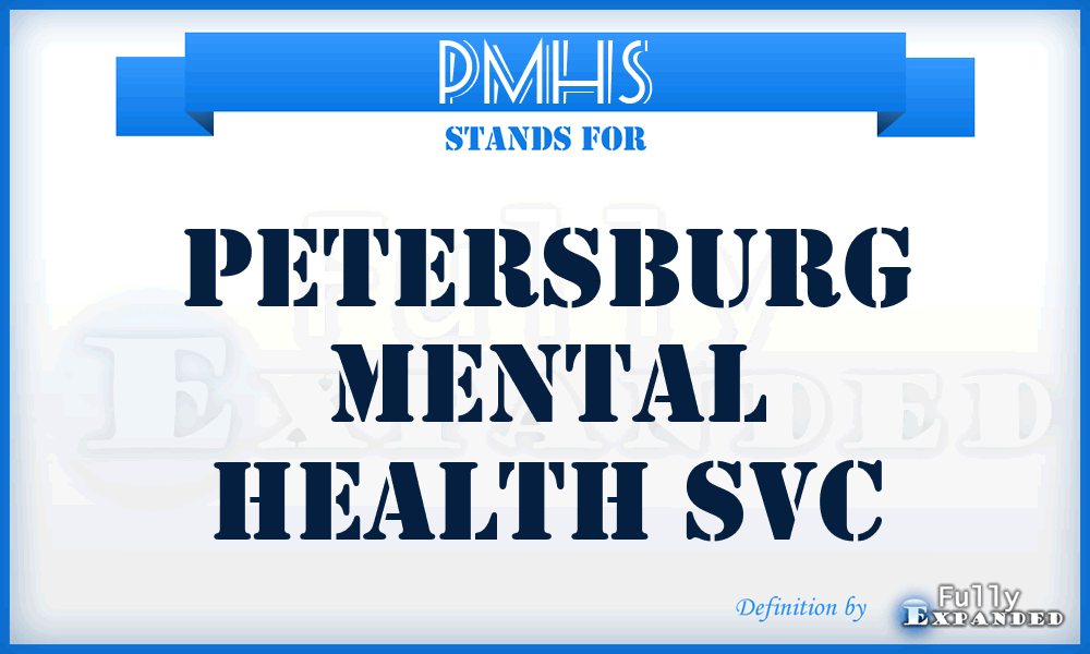 PMHS - Petersburg Mental Health Svc