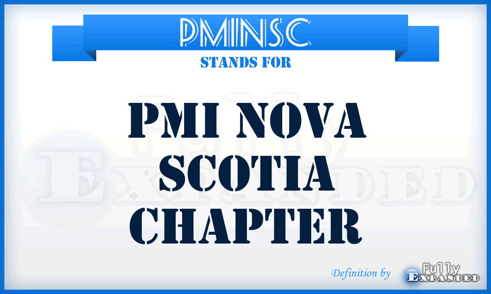 PMINSC - PMI Nova Scotia Chapter