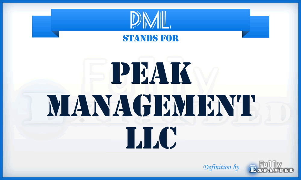 PML - Peak Management LLC