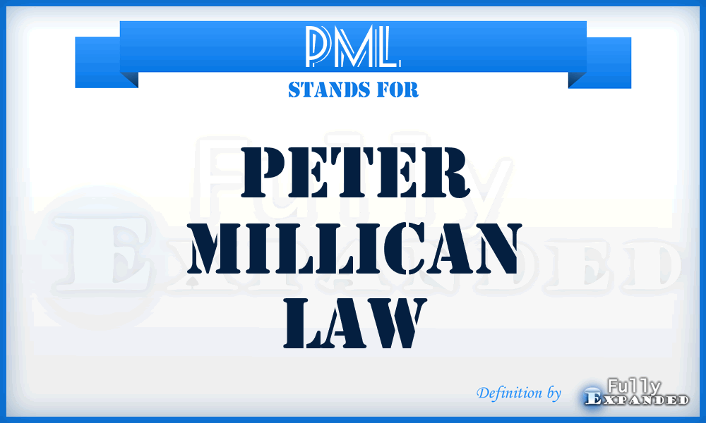 PML - Peter Millican Law
