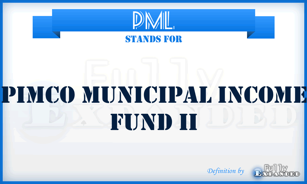 PML - Pimco Municipal Income Fund II