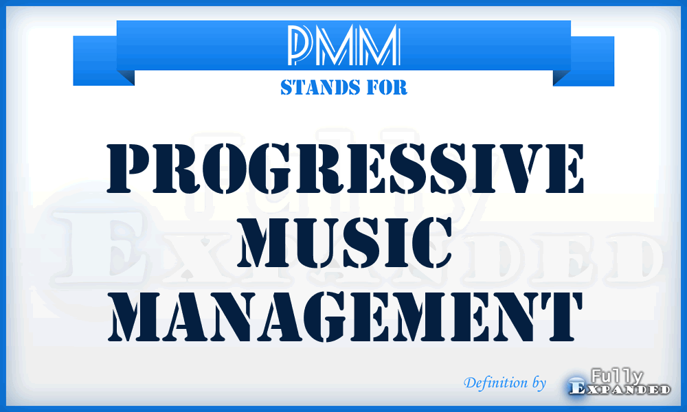 PMM - Progressive Music Management