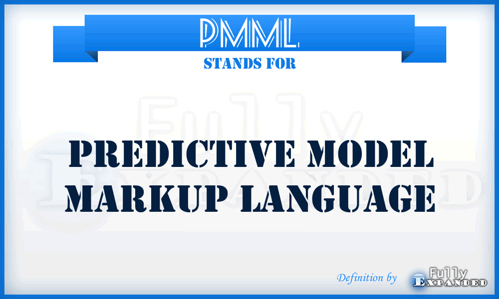 PMML - Predictive Model Markup Language