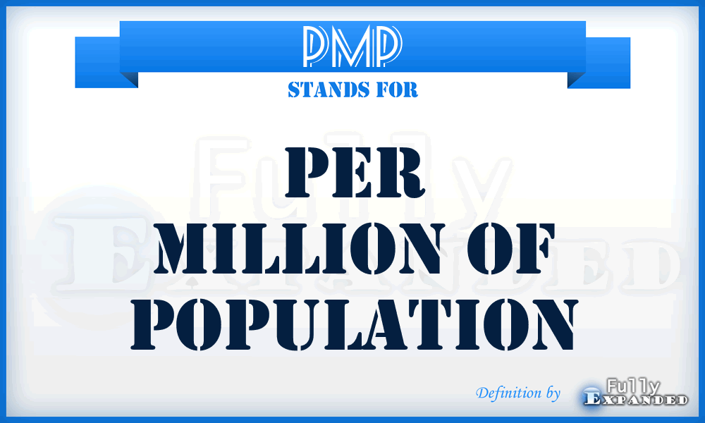 PMP - Per Million Of Population