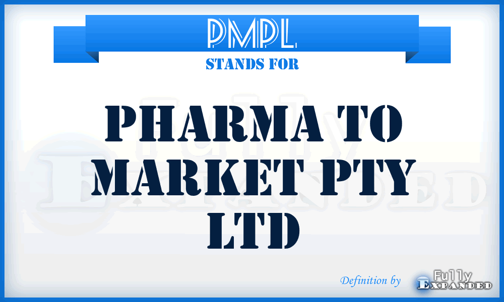 PMPL - Pharma to Market Pty Ltd