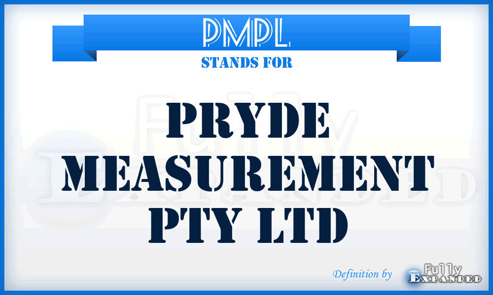 PMPL - Pryde Measurement Pty Ltd
