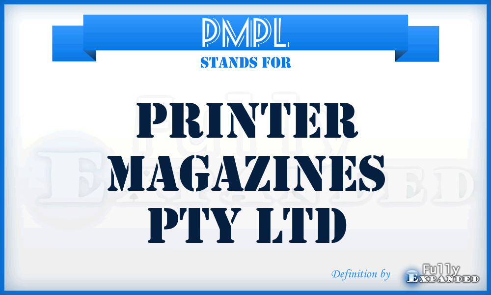 PMPL - Printer Magazines Pty Ltd