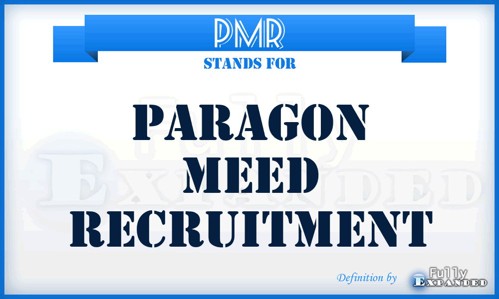 PMR - Paragon Meed Recruitment