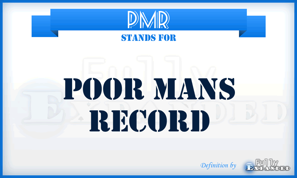 PMR - Poor Mans Record