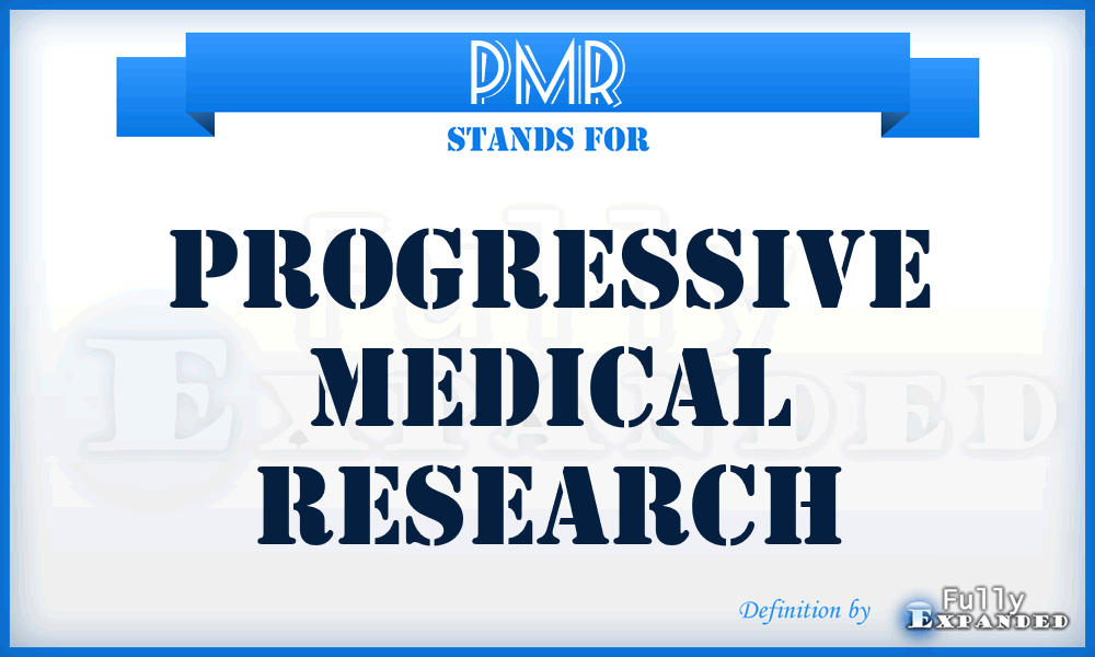 PMR - Progressive Medical Research