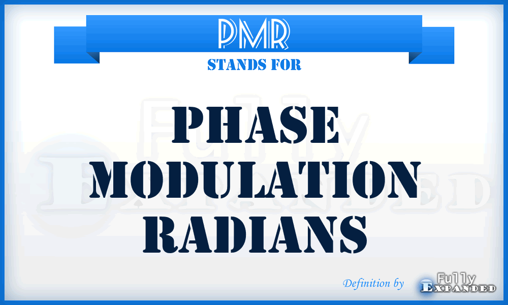 PMR - phase modulation radians