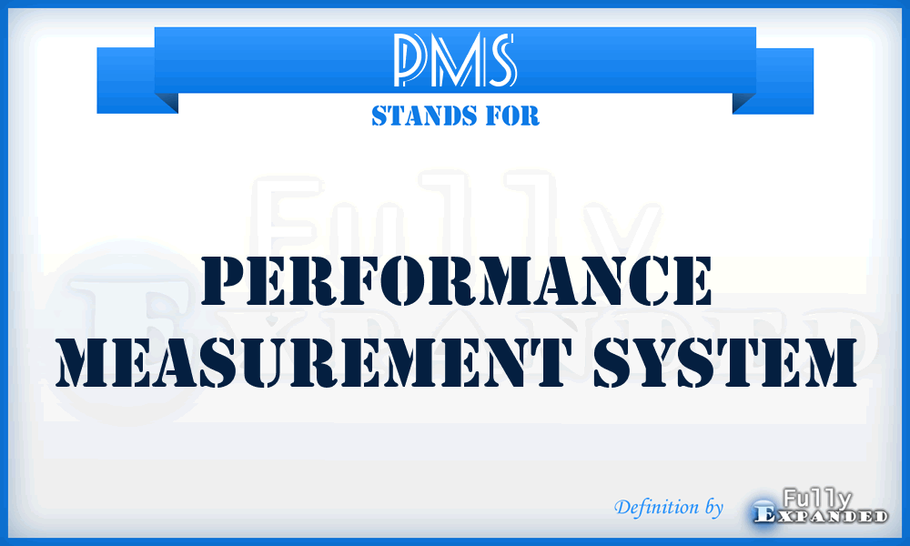 PMS - performance measurement system