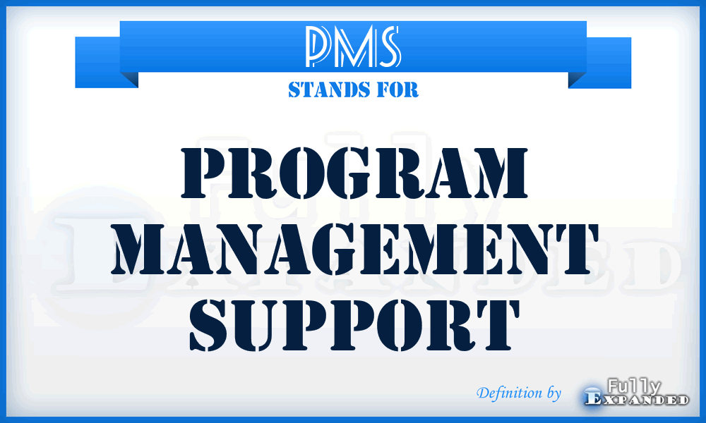 PMS - program management support