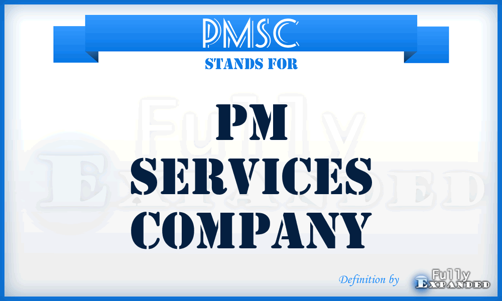 PMSC - PM Services Company