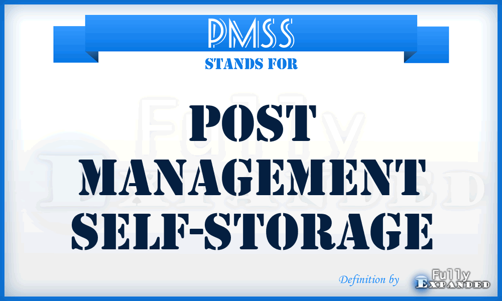 PMSS - Post Management Self-Storage