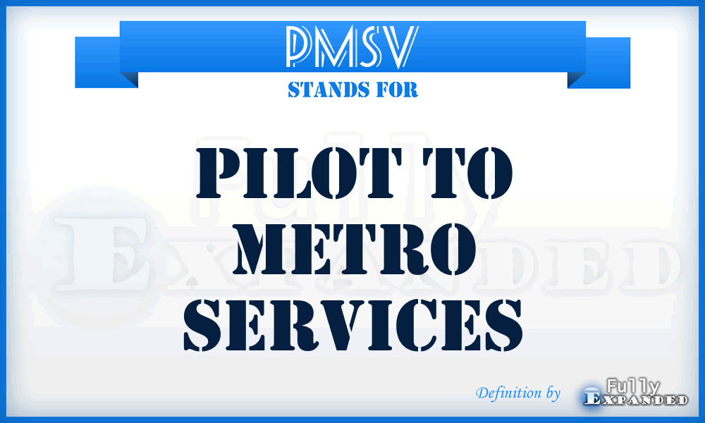 PMSV - pilot to metro services