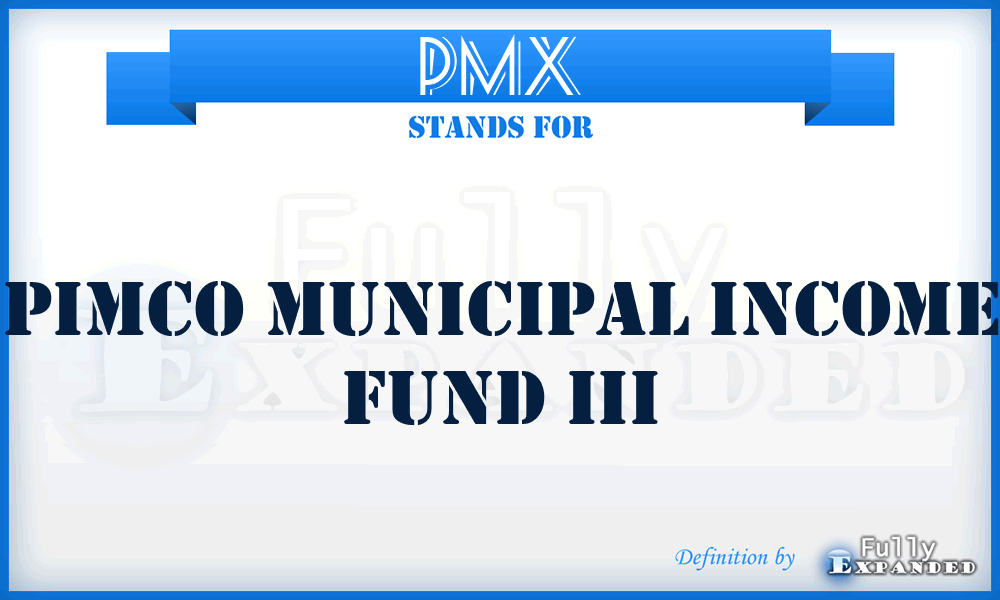 PMX - PIMCO Municipal Income Fund III