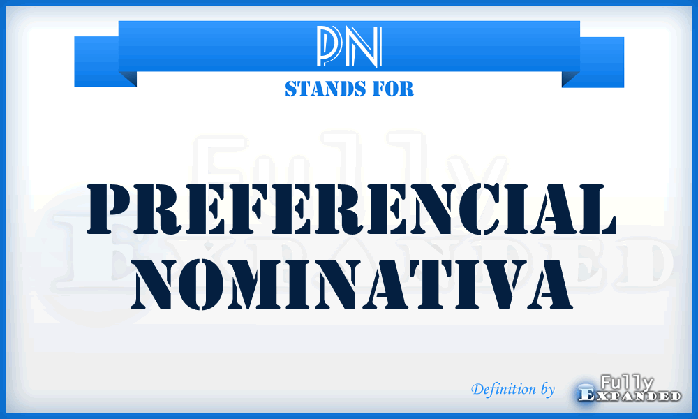PN - Preferencial Nominativa