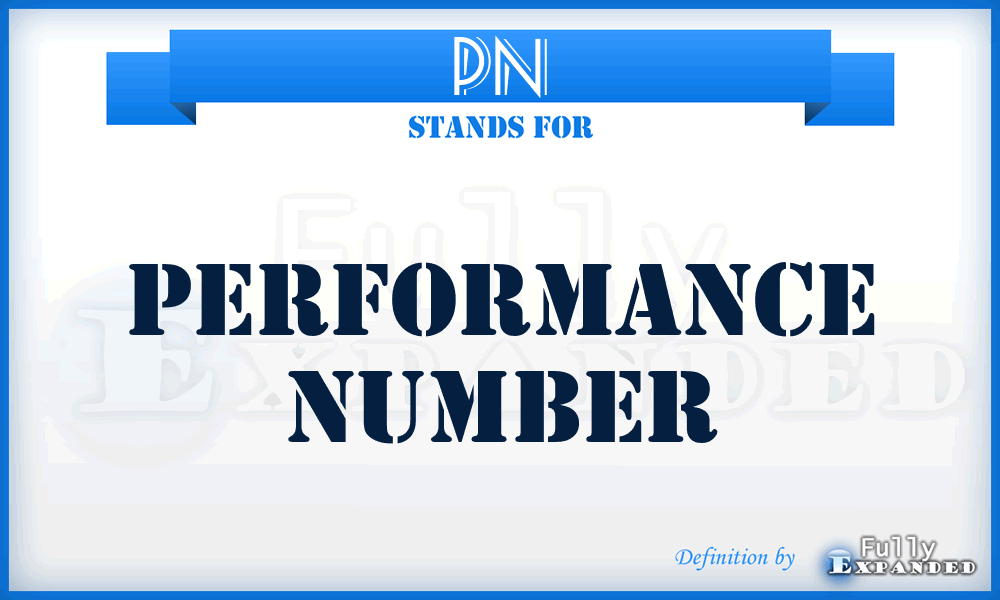 PN - performance number