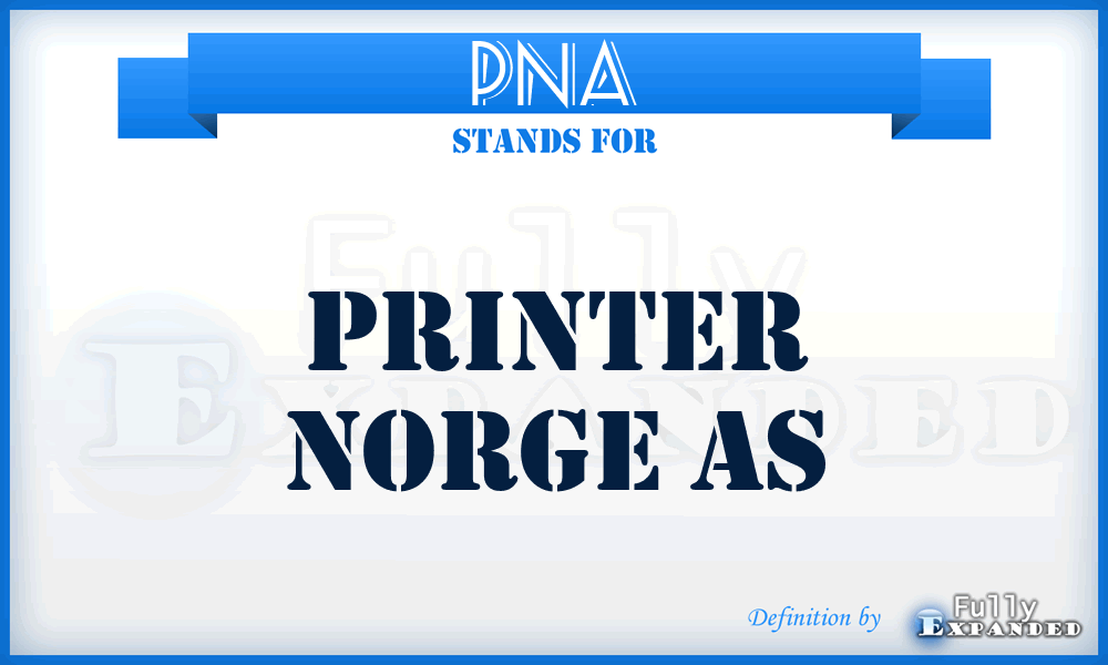 PNA - Printer Norge As