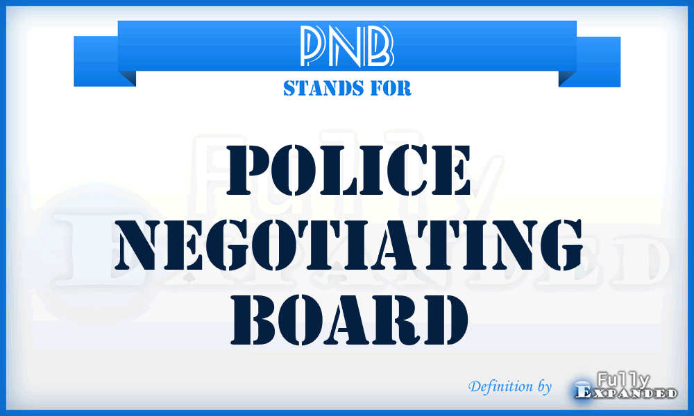 PNB - Police Negotiating Board