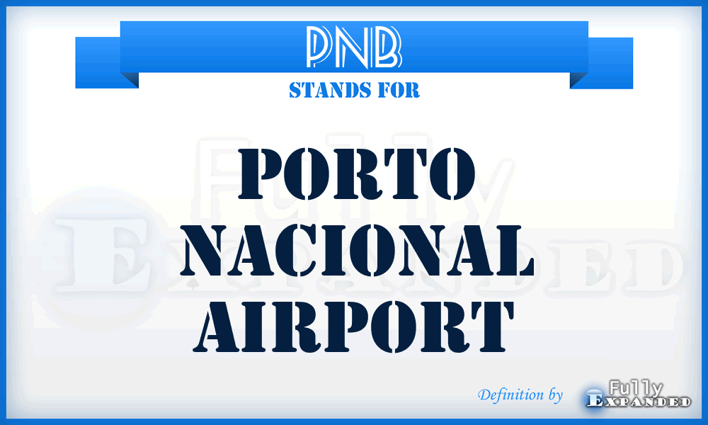 PNB - Porto Nacional airport