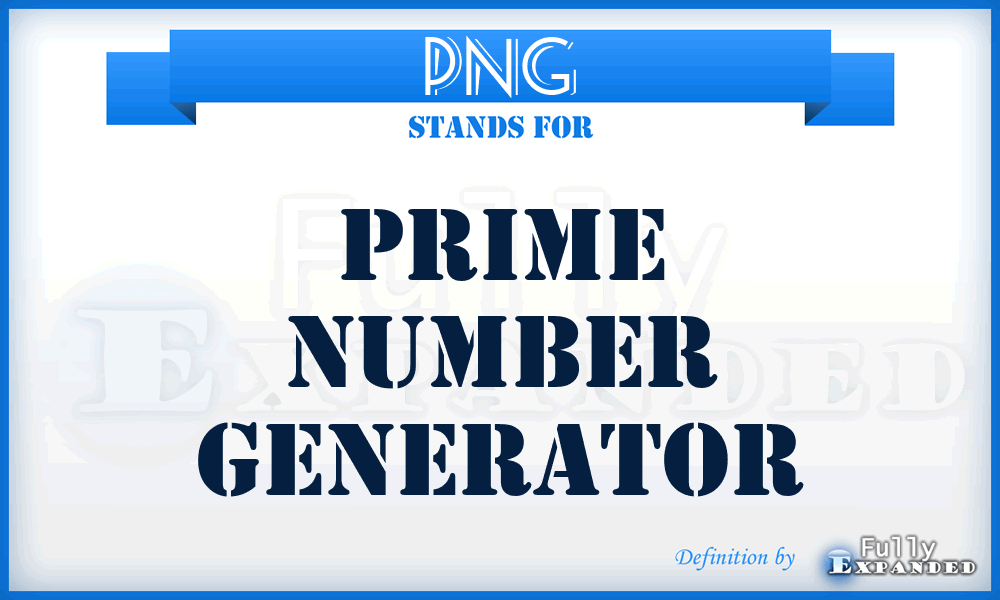 PNG - Prime Number Generator