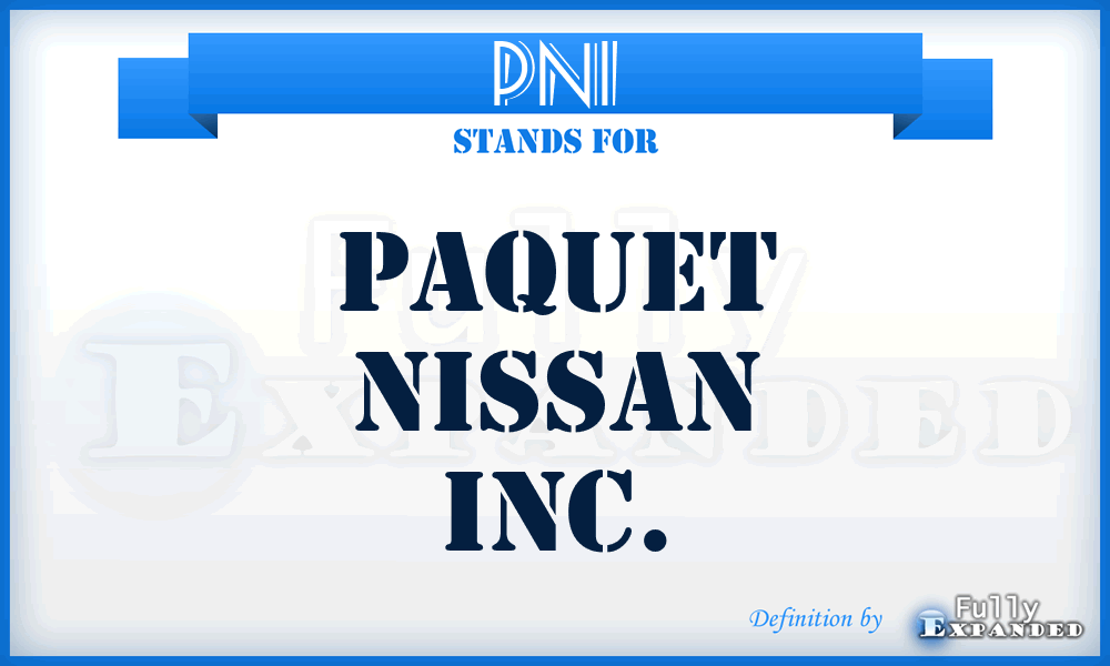 PNI - Paquet Nissan Inc.