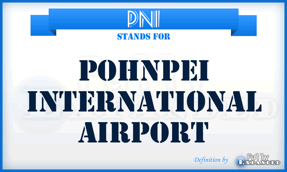 PNI - Pohnpei International airport