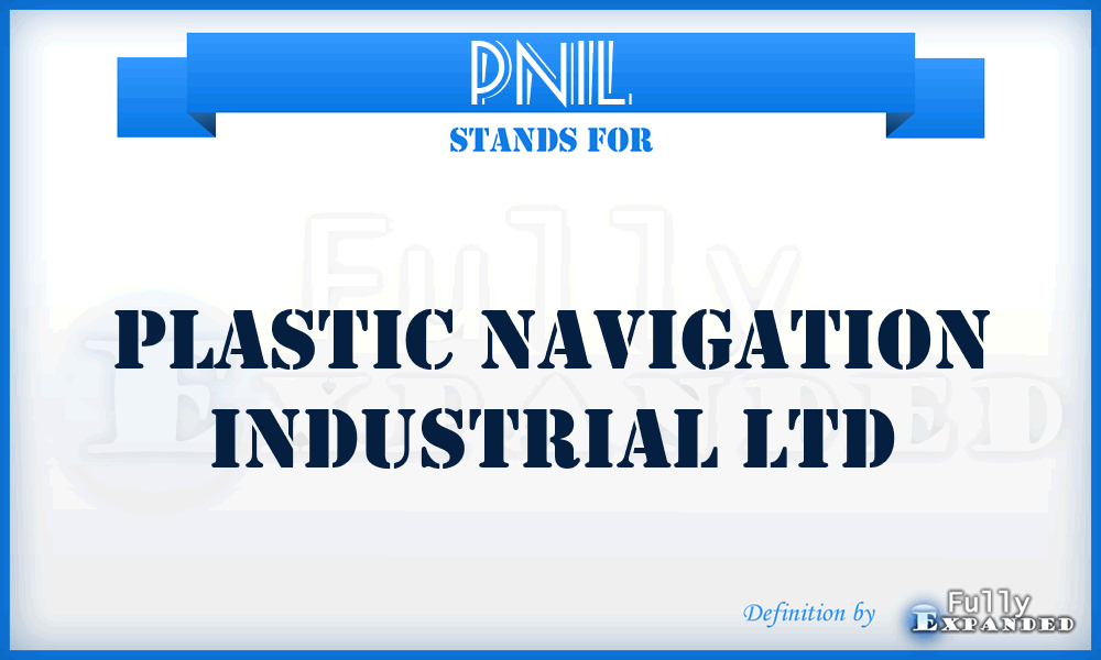 PNIL - Plastic Navigation Industrial Ltd