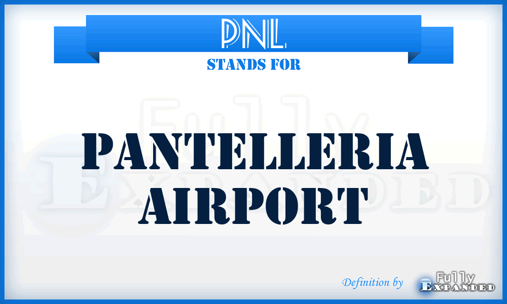 PNL - Pantelleria airport