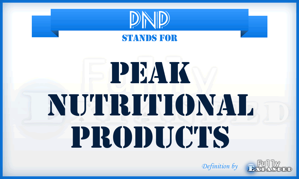 PNP - Peak Nutritional Products