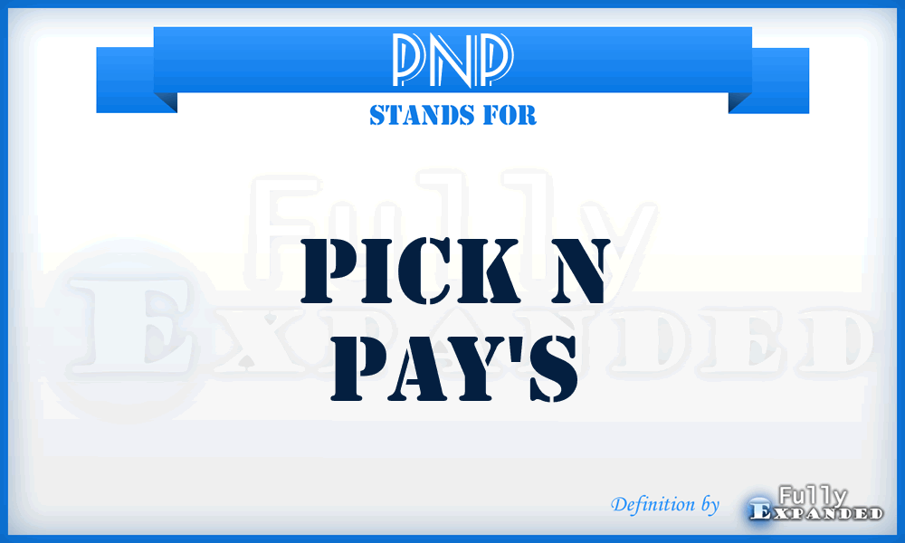 PNP - Pick n Pay's
