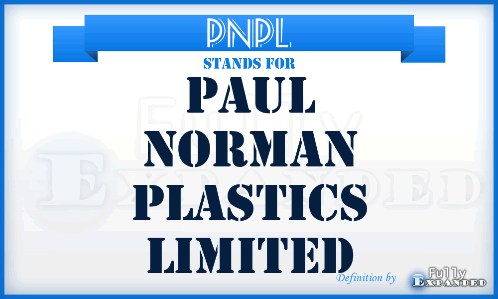 PNPL - Paul Norman Plastics Limited