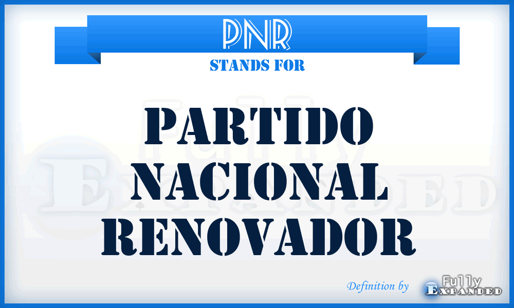 PNR - Partido Nacional Renovador