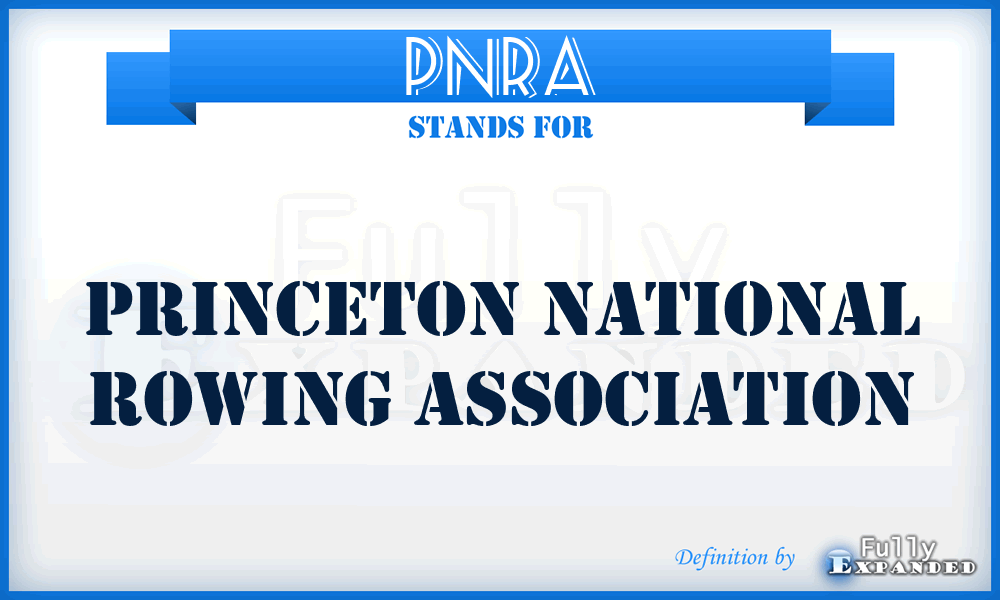 PNRA - Princeton National Rowing Association