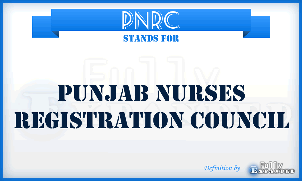 PNRC - Punjab Nurses Registration Council