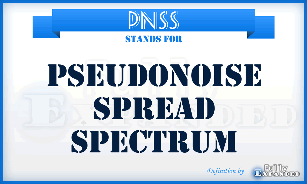 PNSS - pseudonoise spread spectrum