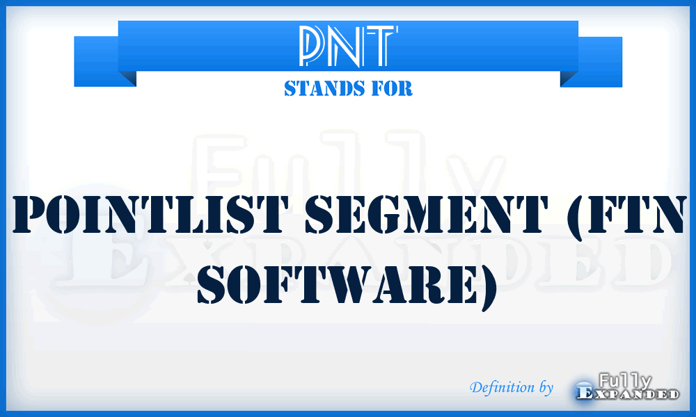 PNT - Pointlist segment (FTN software)