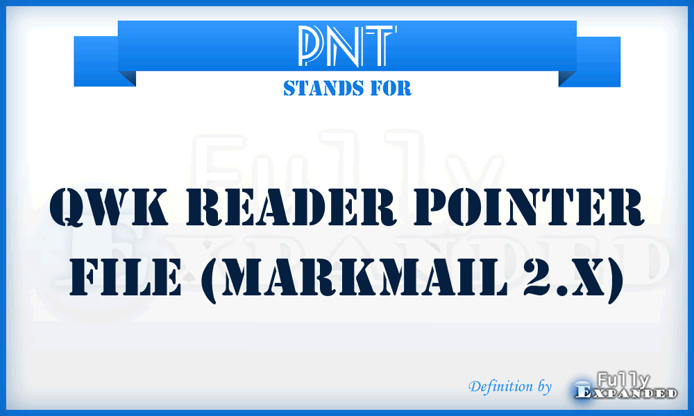 PNT - Qwk reader pointer file (MarkMail 2.x)