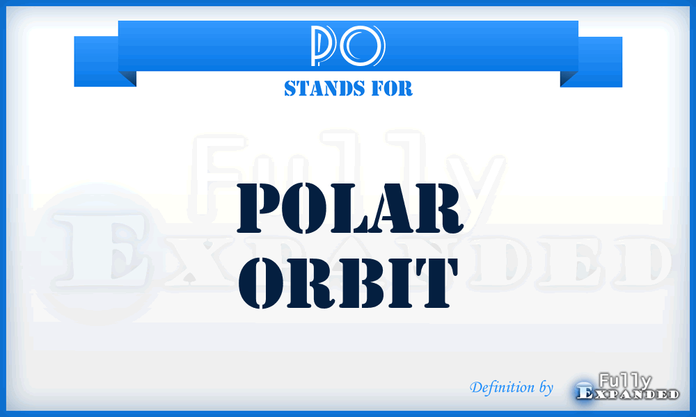 PO - Polar Orbit