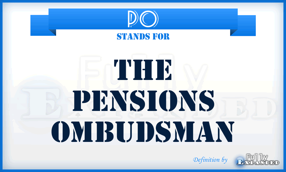PO - The Pensions Ombudsman